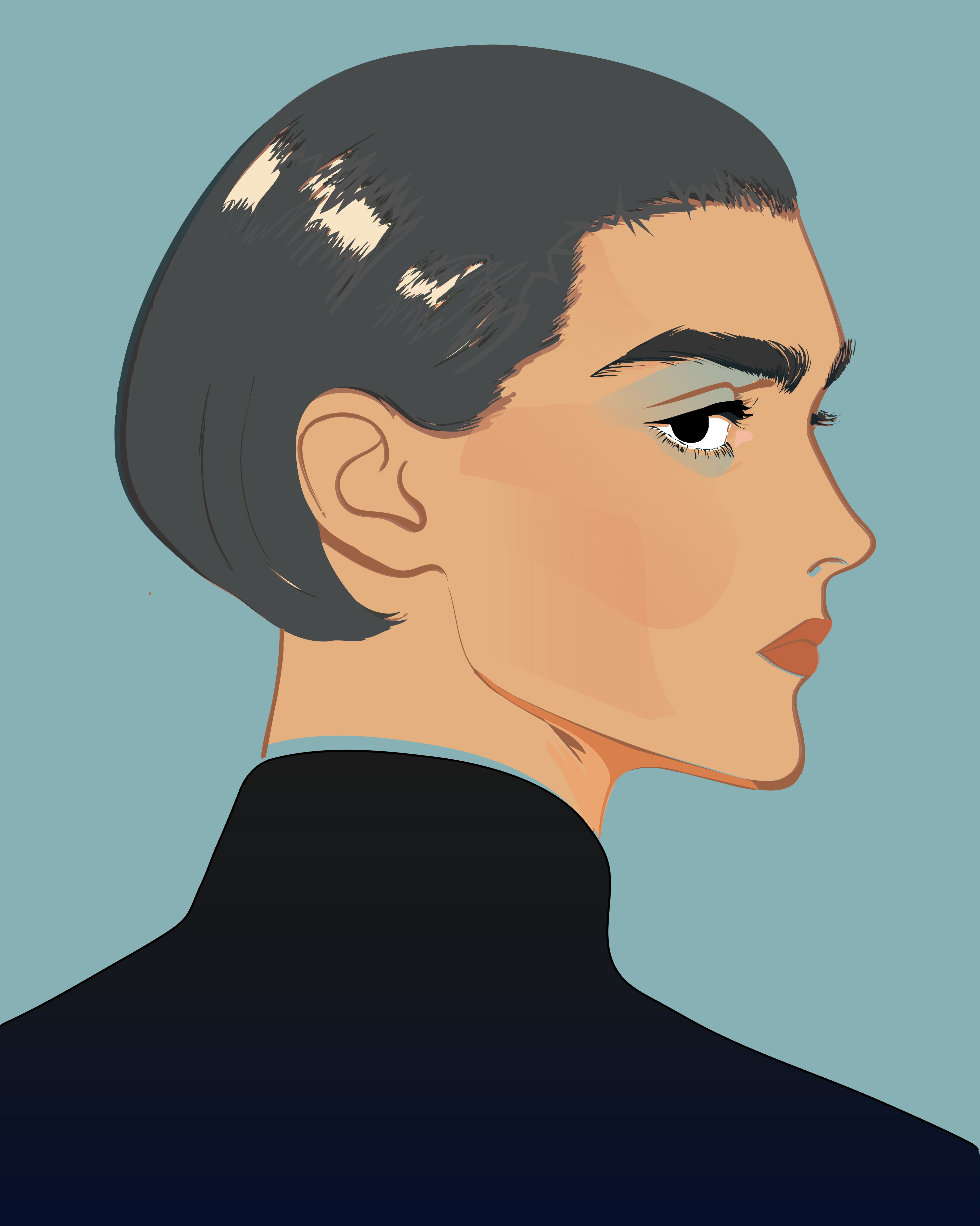 Portrait photograph before sketch conversion